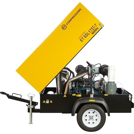 Дизельный компрессор ET SDL 175T-7 на шасси купить - ООО ПромКомТех